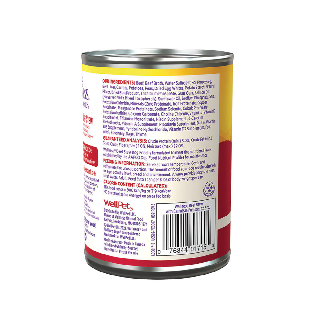 View larger image of Wellness, Canned Dog Food, Chunks & Gravy, Beef Stew with Carrots & Potatoes - 12.5 oz