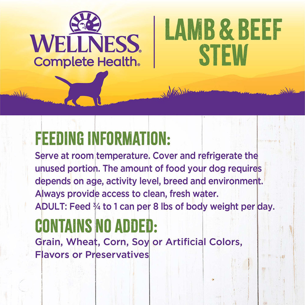 View larger image of Wellness, Canned Dog Food, Chunks & Gravy, Lamb & Beef Stew with Brown Rice & Apples - 12.5 oz