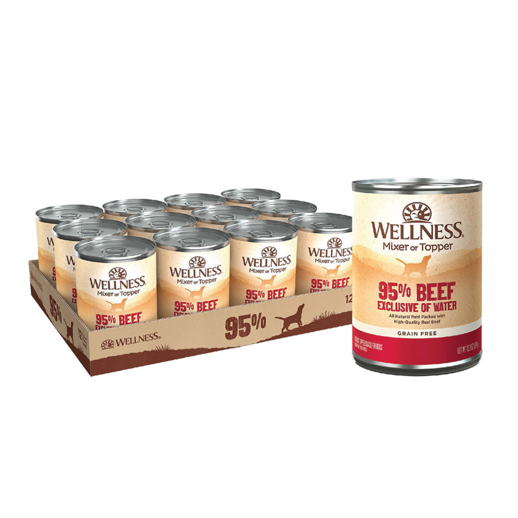 View larger image of Wellness, Canned Dog Food, Mixers & Toppers, 95% Beef - 13 oz