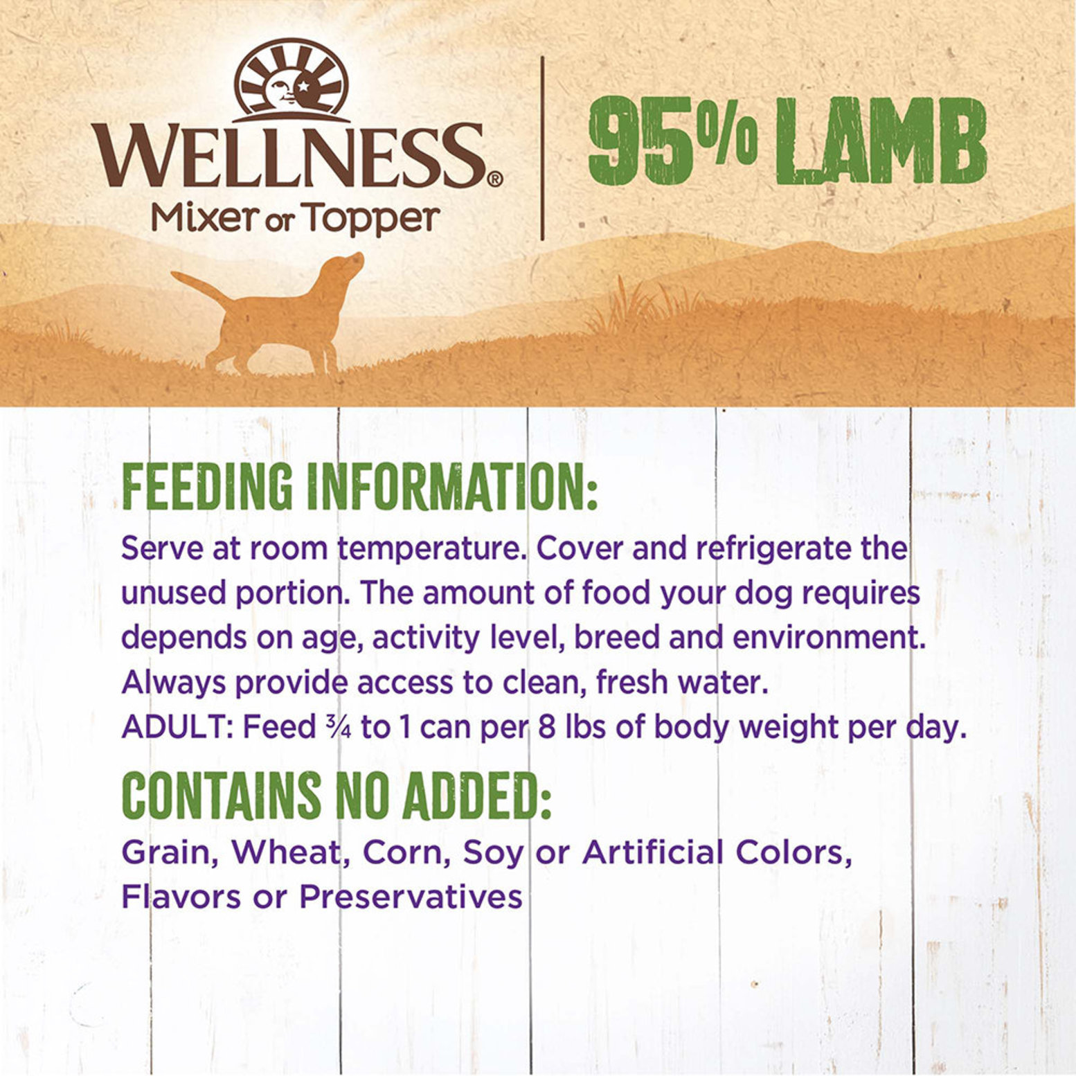 Wellness Canned Dog Food Mixers Toppers 95 Lamb 13oz