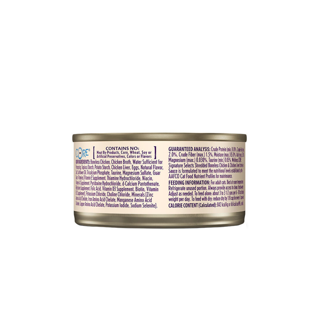 View larger image of Wellness, CORE Signature Selects - Shredded Chicken & Chicken Liver - 79 g - Wet Cat Food