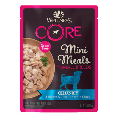 Wellness, CORE - Small Breed Mini Meals - Chunky Chicken & Tuna Dinner - 85 g - Wet Dog Food