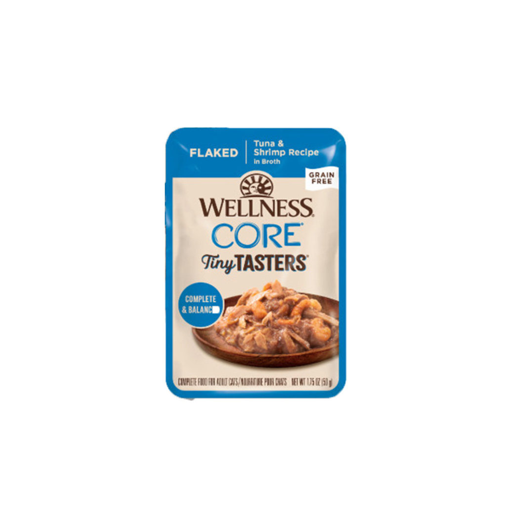 View larger image of Wellness, CORE Tiny Tasters - Flaked Tuna & Shrimp in Sauce - 50 g - Wet Cat Food