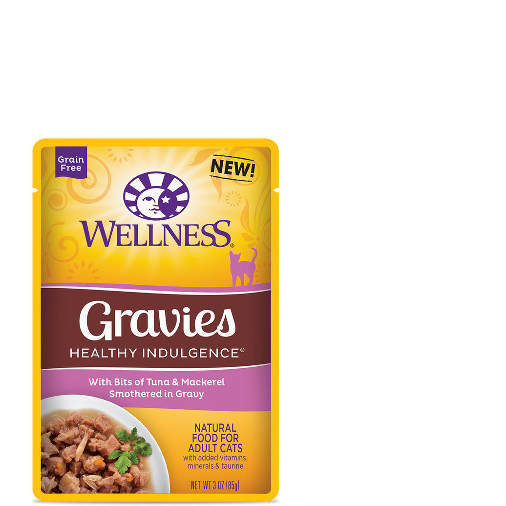 View larger image of Wellness, Healthy Indulgence Gravies with Tuna & Mackerel in Gravy - 85 g - Wet Cat Food