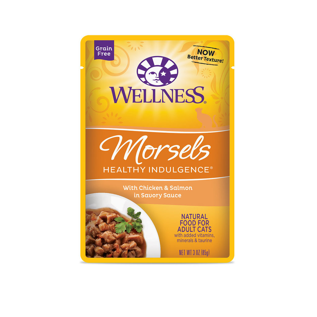 View larger image of Wellness, Healthy Indulgence Morsels With Chicken & Salmon in Savory Sauce - 85 g - Wet Cat Food