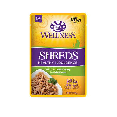 Wellness, Healthy Indulgence Shreds with Chicken & Turkey in Light Sauce - 85 g - Wet Cat Food