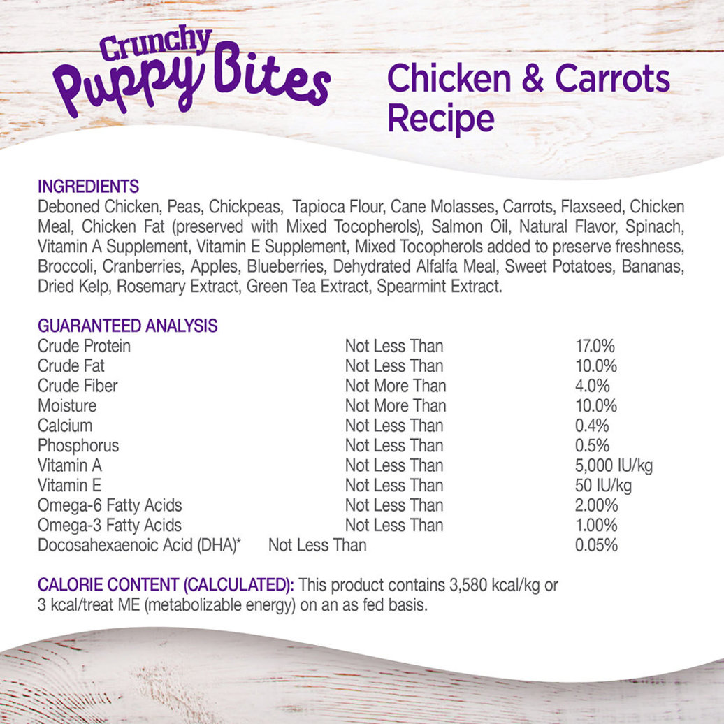 View larger image of Just for Puppy, Chkn&Carrots Crunchy Treats - 6 oz
