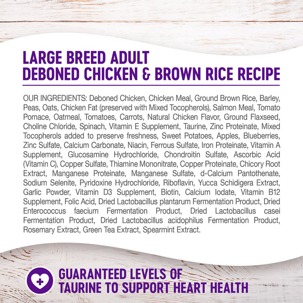 View larger image of Wellness, Large Breed Complete, Deboned Chicken, Brown Rice