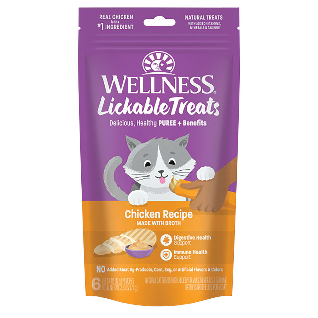 View larger image of Wellness, Lickable Puree GF Treats - Chicken - 72 g - Cat Treats