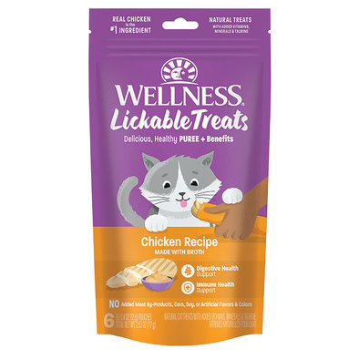 Wellness, Lickable Puree GF Treats - Chicken - 72 g - Cat Treats