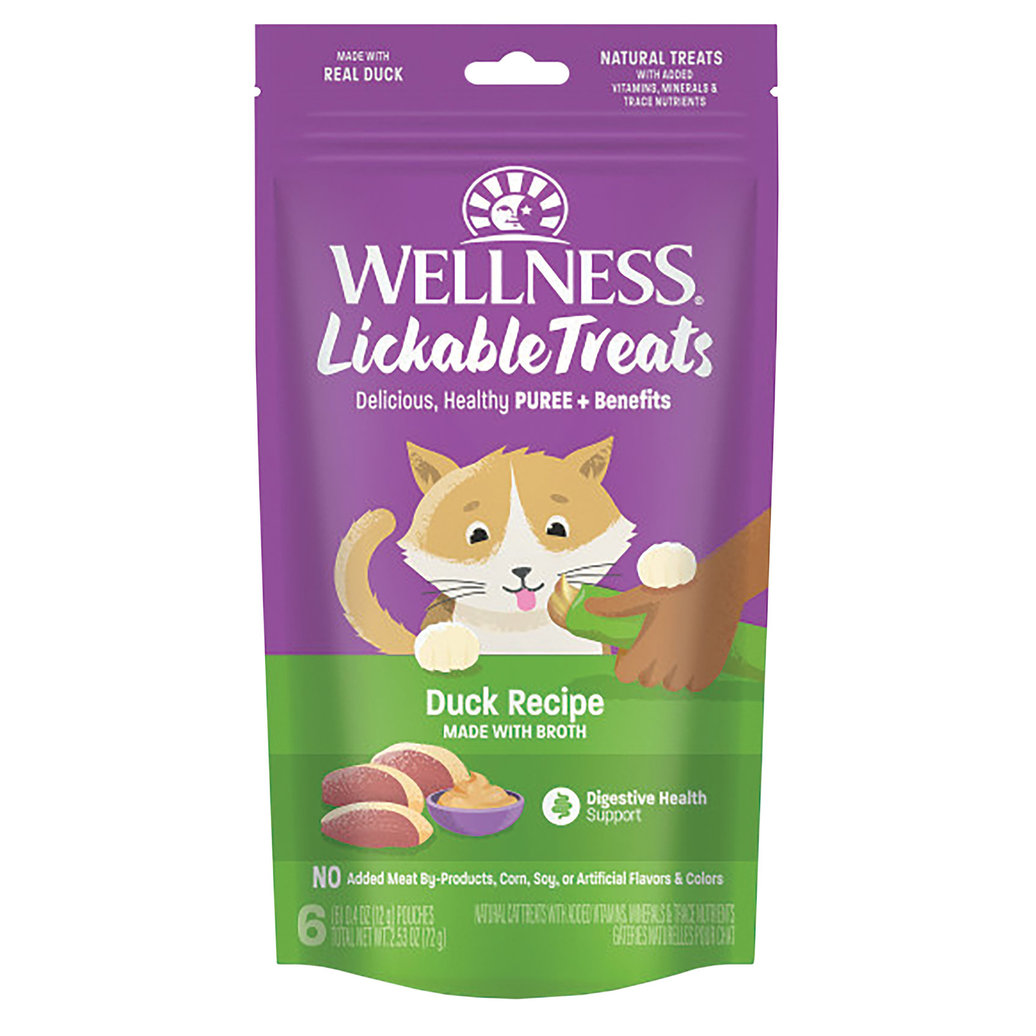 View larger image of Wellness, Lickable Puree GF Treats - Duck - 72 g - Cat Treats