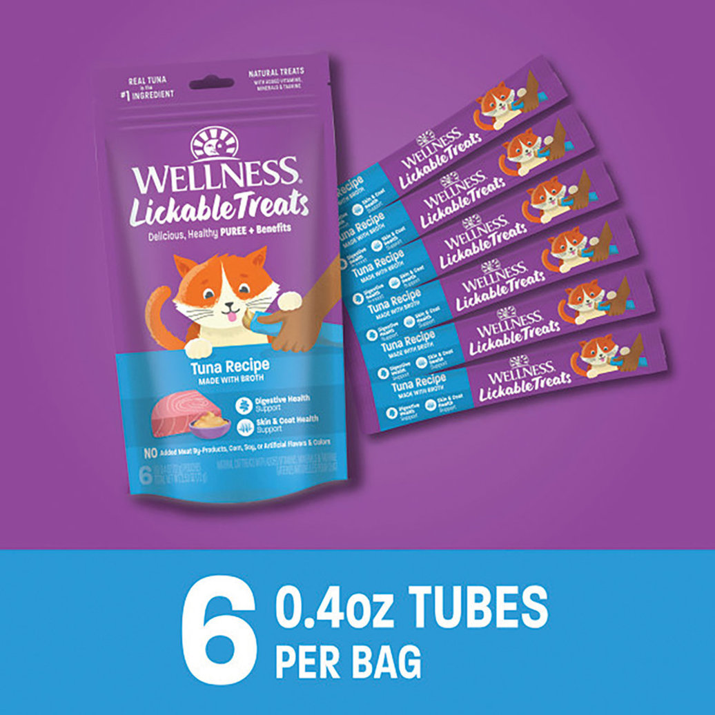 View larger image of Wellness, Lickable Puree GF Treats - Tuna - 72 g - Cat Treats