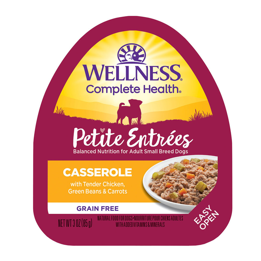 View larger image of Wellness, Petite Entrées - Tender Chicken, Green Beans & Carrots Casserole - 85 g - Wet Dog Food