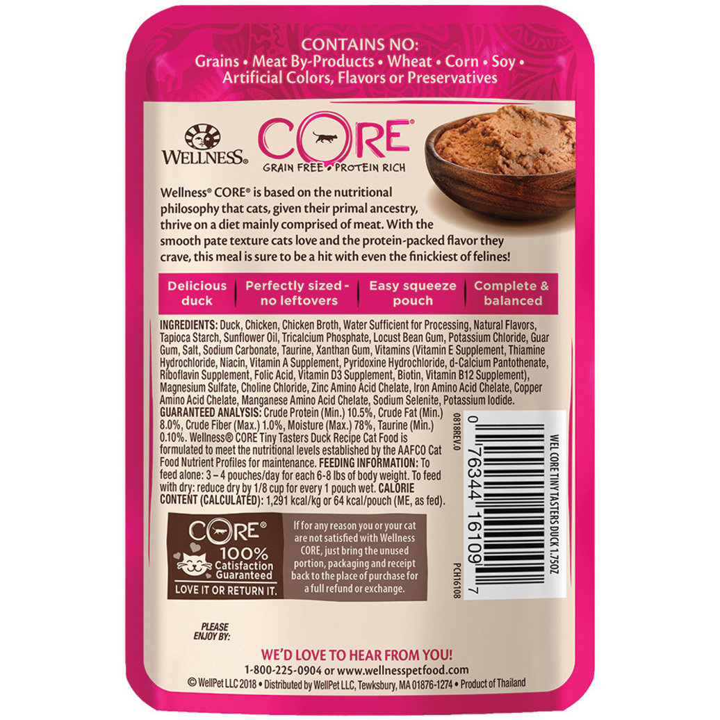 View larger image of Pouch, Feline Adult - Core Tiny Tasters - Duck - 50 g