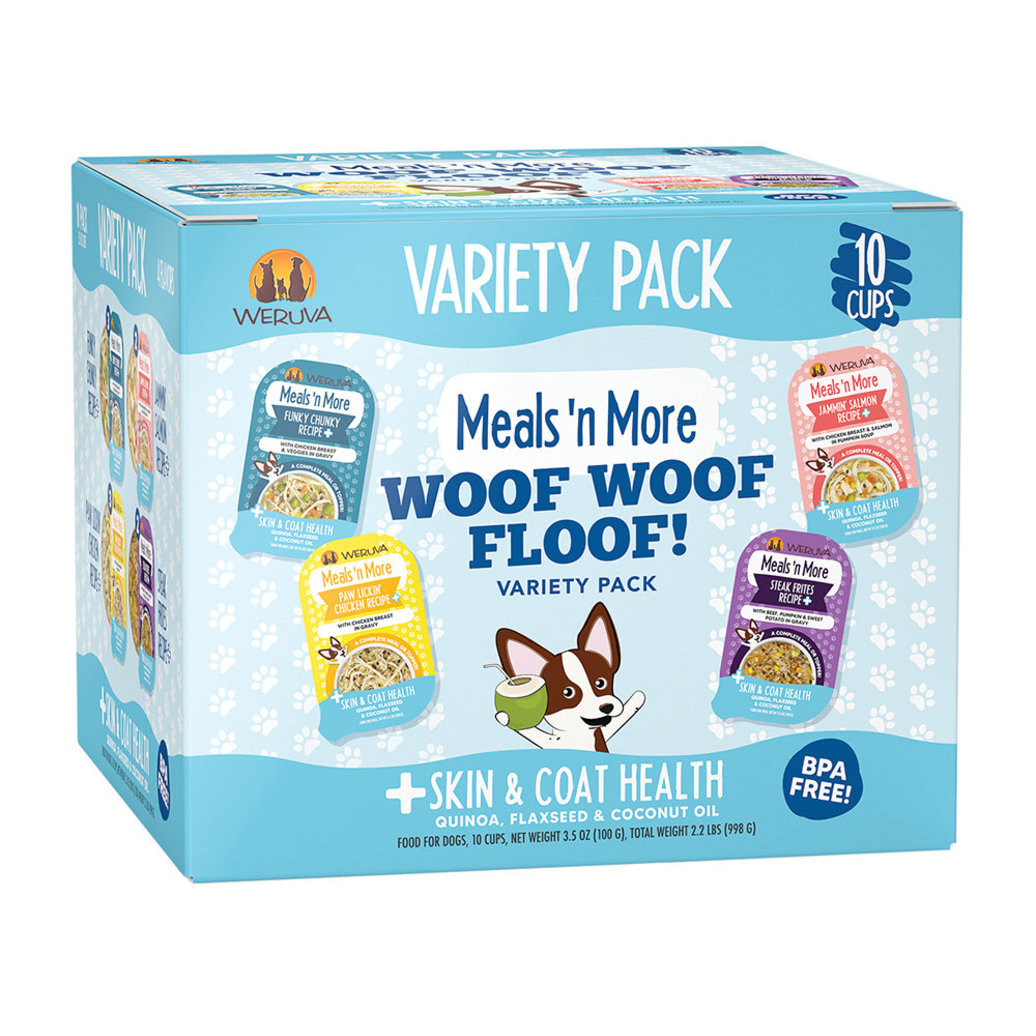View larger image of Weruva, Tub, Adult - Woof Woof Floof VP - 100 g - 10 pk - Shreds  - Wet Dog Food