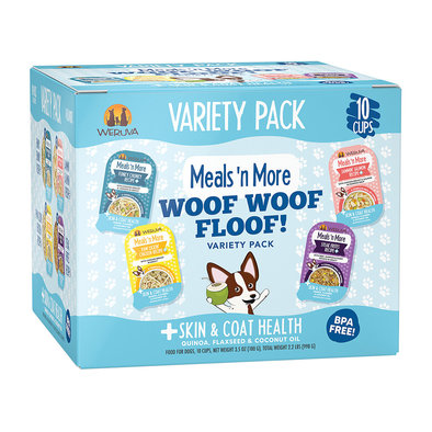 Weruva, Tub, Adult - Woof Woof Floof VP - 100 g - 10 pk - Shreds  - Wet Dog Food