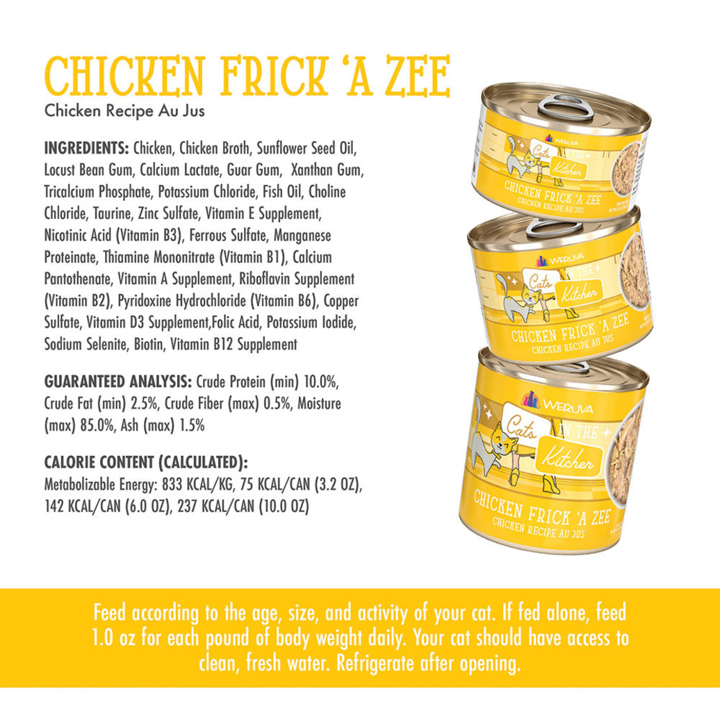 View larger image of Weruva, Can Feline  - Chicken Frick ‘A Zee-Chkn-170 g - Minced - Wet Cat Food