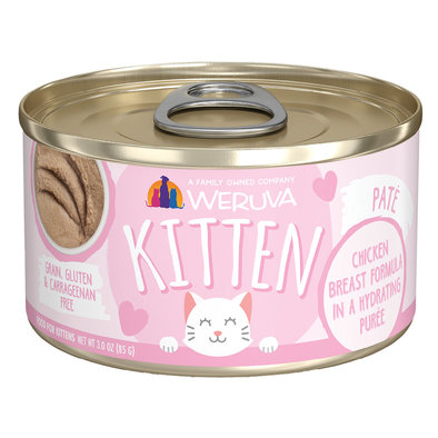 Weruva, Can, Kitten, Chicken Breast in Hydrating Puree - 85 g - Pate  - Wet Cat Food