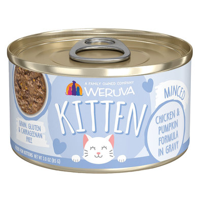 Weruva, Can, Kitten, Chicken & Pumpkin in Gravy - 85 g - Minced  - Wet Cat Food