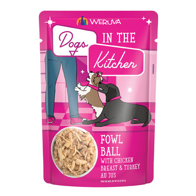 Weruva, Pouch, Adult - Fowl Ball - 80 g - Minced - Wet Dog Food