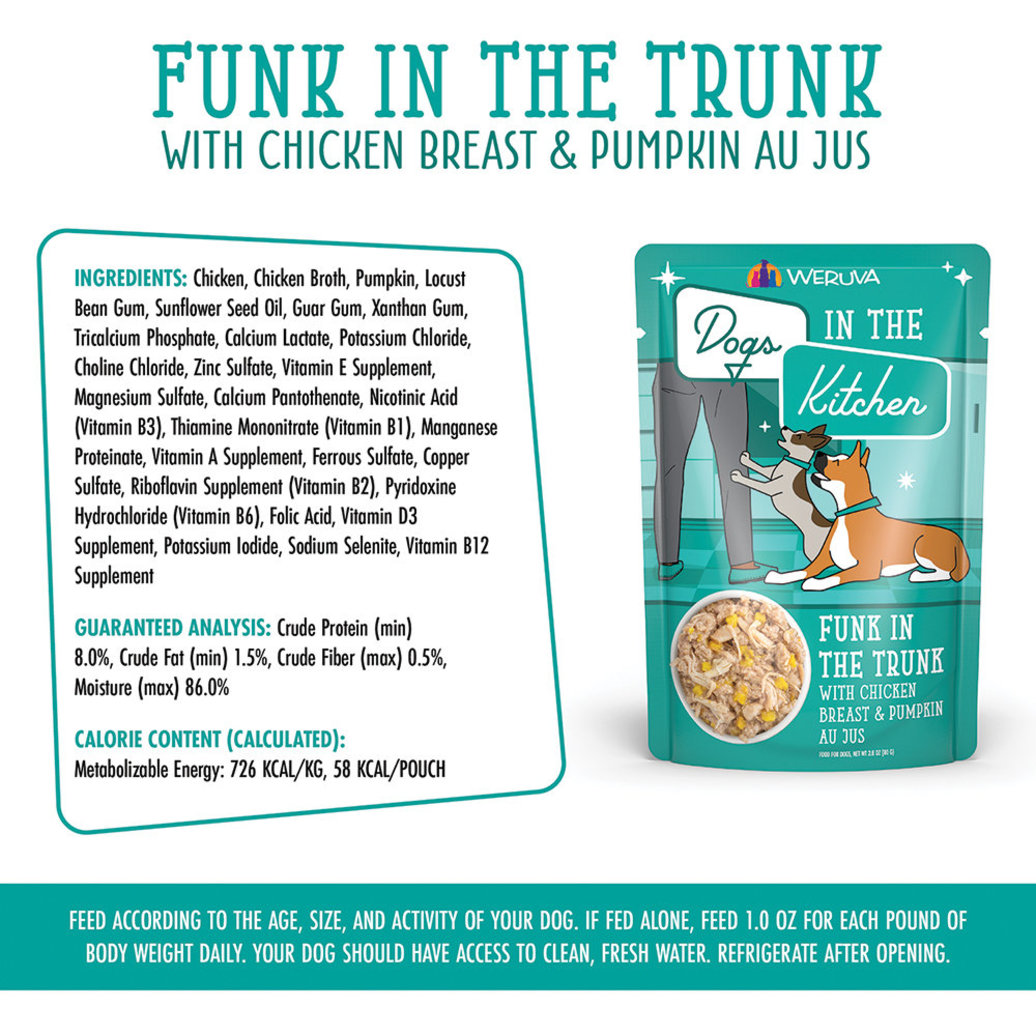 View larger image of Weruva, Pouch, Adult - Funk in Trunk - 80 g - Minced - Wet Dog Food
