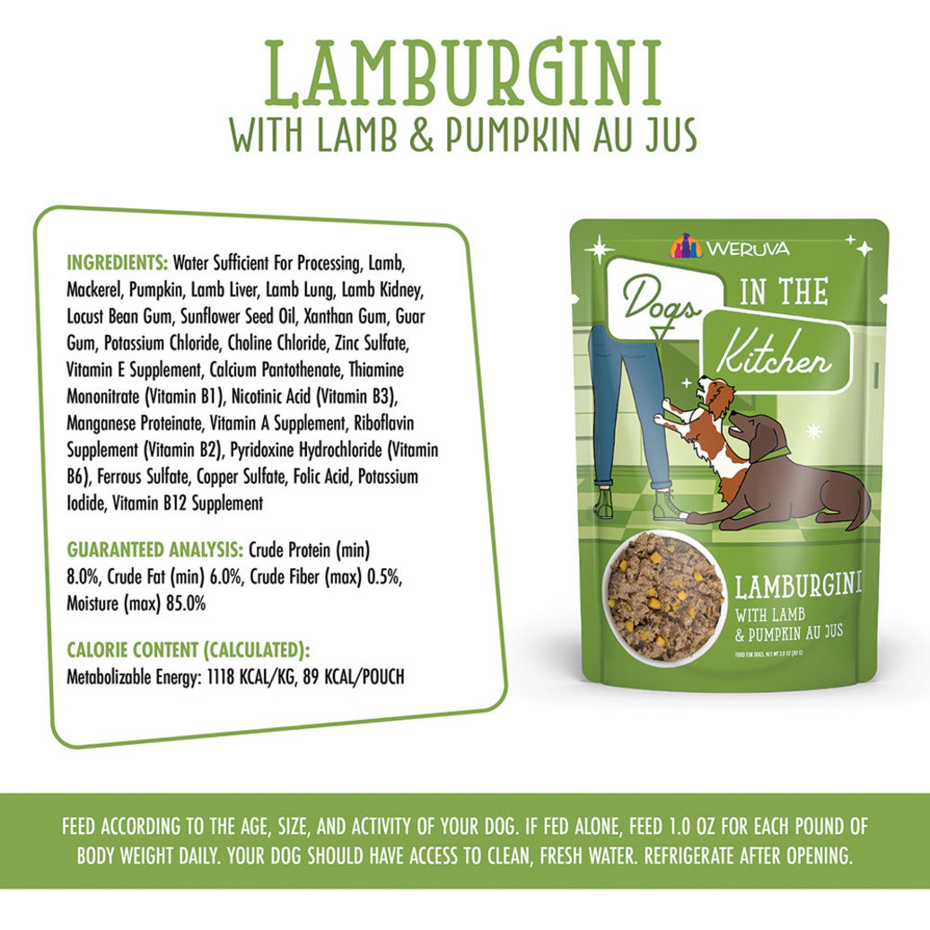 View larger image of Weruva, Pouch, Adult - Lamburgini - 80 g - Minced - Wet Dog Food