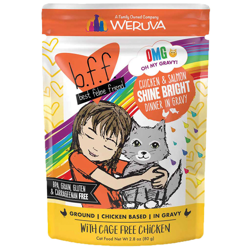 View larger image of Weruva, Pouch, Feline Adult - Chicken & Salmon Shine Bright - 80 g - Minced - Wet Cat Food