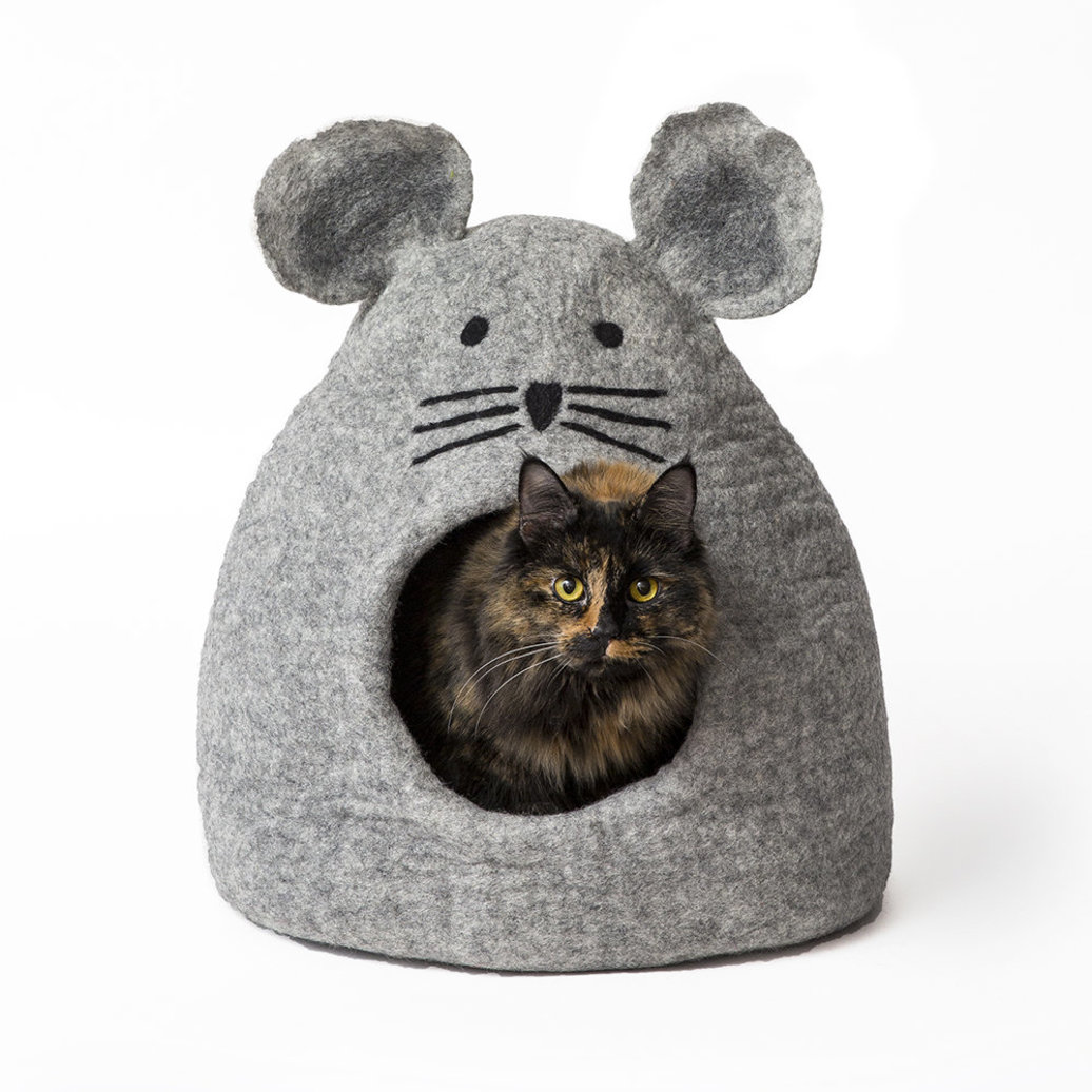 View larger image of Wool Pet Cave - Mouse - Grey