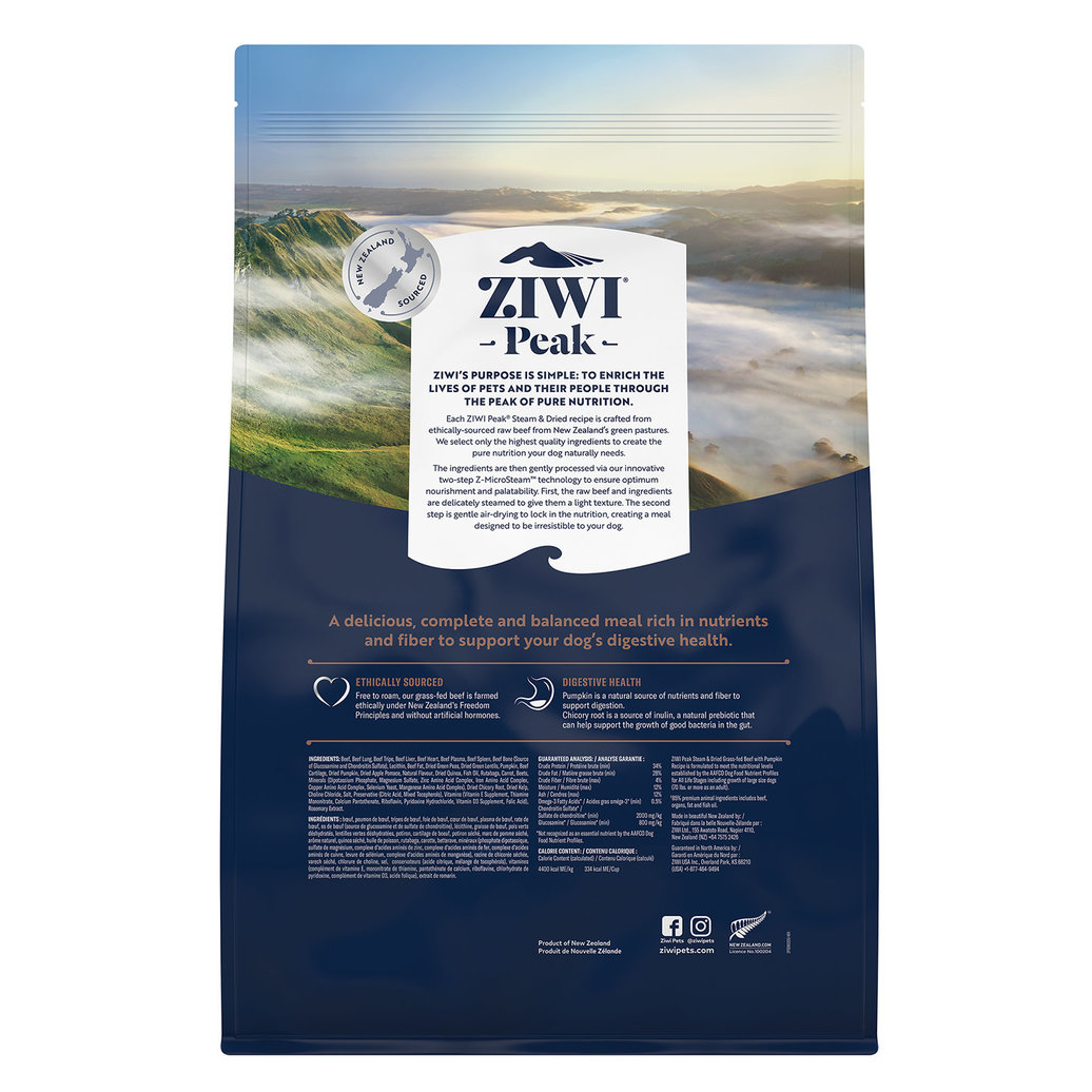 View larger image of Ziwi, Peak Steam - Dried Beef with Pumpkin Dog Food