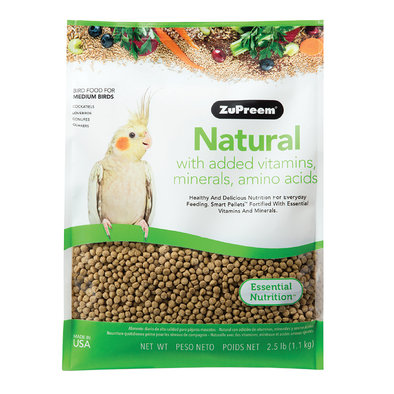 Natural with Added Vitamins & Minerals, Cockatiel - 2.5 lb